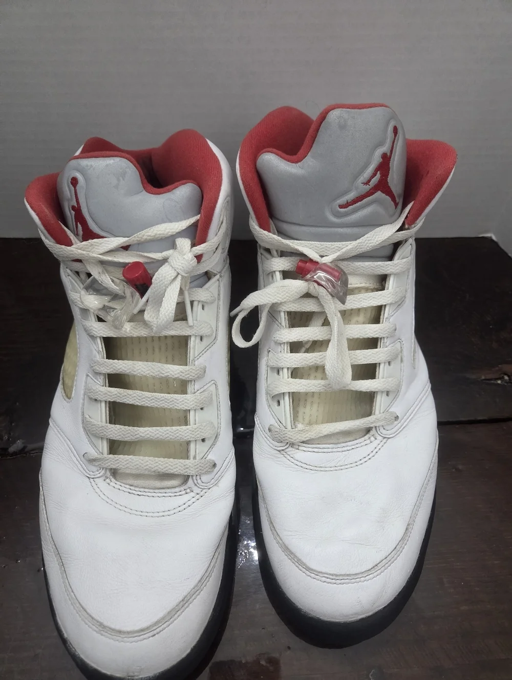 Nike Air Jordan Retro 5 Fire Red Basketball Sneakers In Size 14